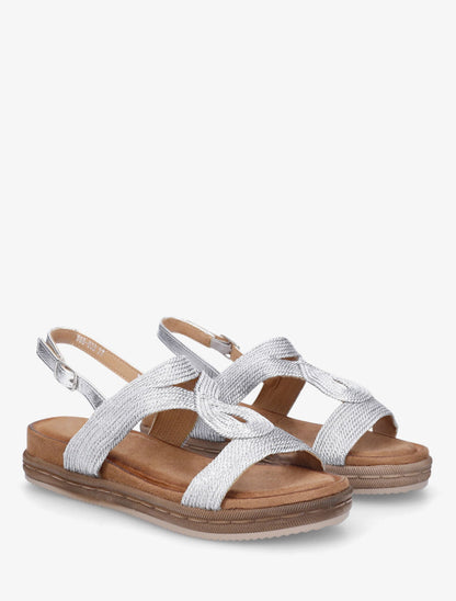 Nu-pieds style corde - Argent - 4