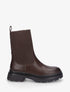 Boots bimatière à semelle crantée - Marron - 1