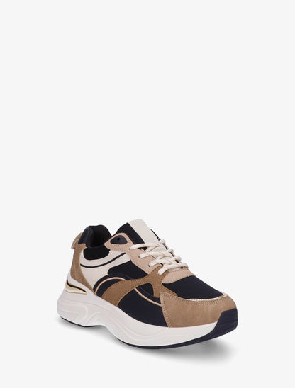 Baskets à empiècement métallique au talon - Noir - 2