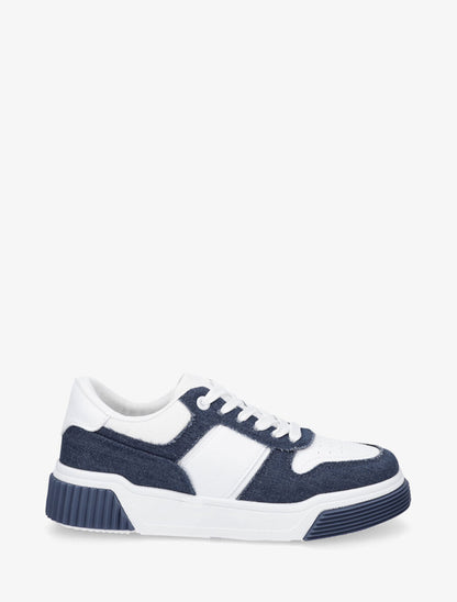 Sneakers style denim - Marine - 5