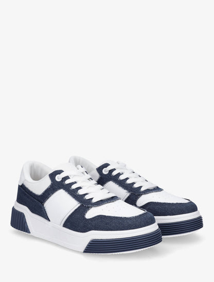 Sneakers style denim - Marine - 4