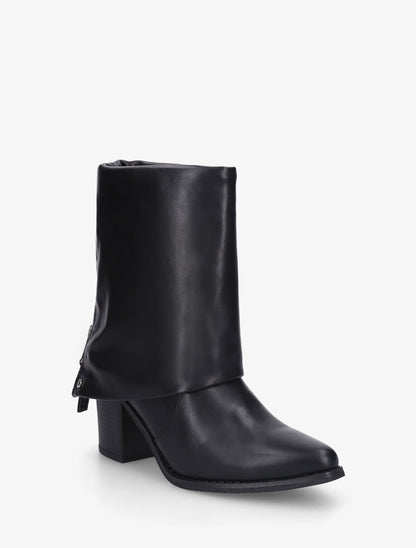 Bottines à revers et bouts pointus - Noir - 2