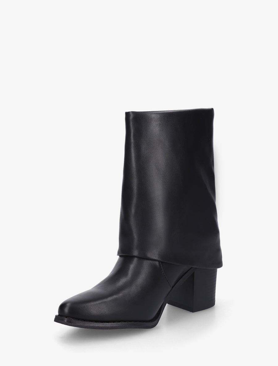 Bottines à revers et bouts pointus - Noir - 3