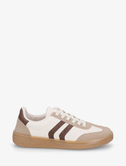Sneakers à bandes contrastantes - Beige - 1