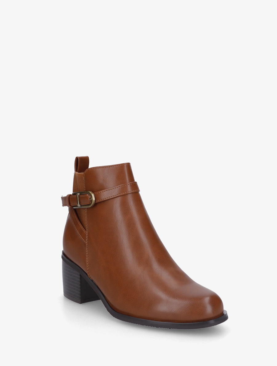 Bottines classiques à boucle - Camel - 2