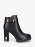 Bottines à talon et boucle fantaisie - Noir - 1