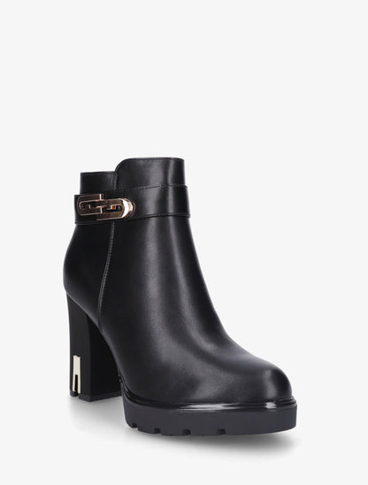 Bottines à talon et boucle fantaisie - Noir - 2