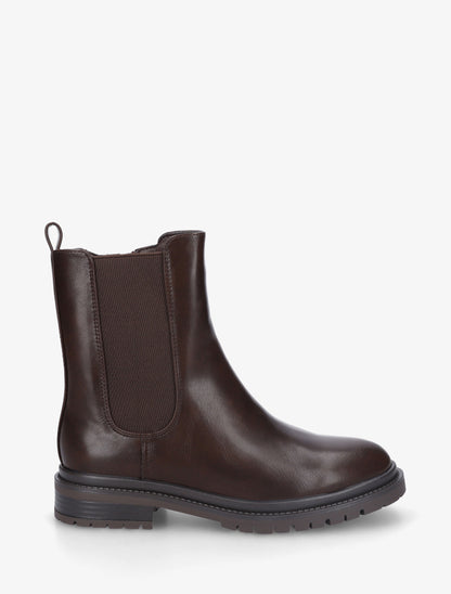 Bottines élastiquées à semelle crantée - Marron - 1