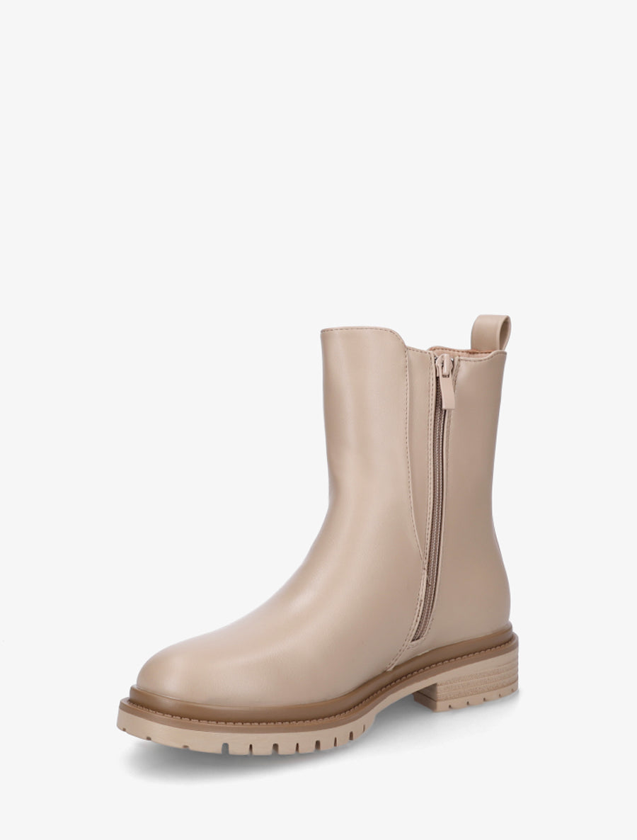 Bottines élastiquées à semelle crantée - Taupe - 3