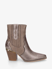 Bottines pointues inspiration santiag - Taupe - 1