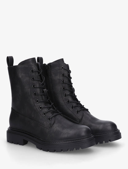Boots en simili style rangers - Noir - 4