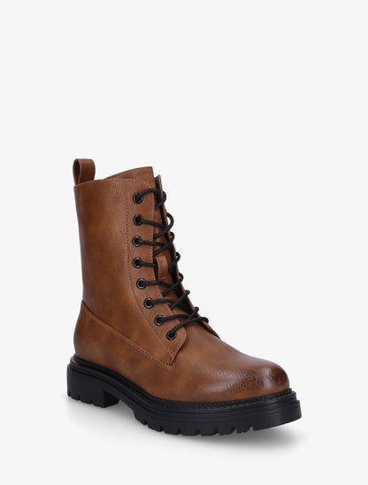 Boots en simili style rangers - Camel - 2