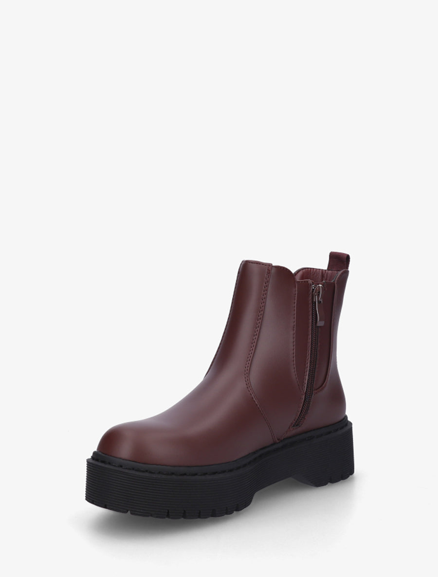 Bottines style chelsea - Bordeaux - 3