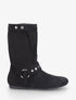 Bottes plates en suédine - Noir - 1