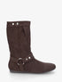 Bottes plates en suédine - Marron - 1