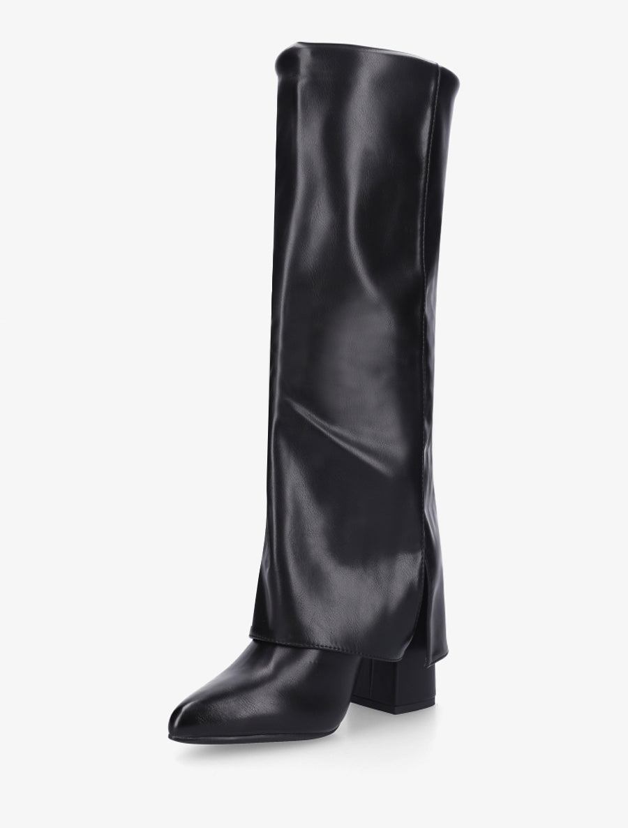 Bottes à revers et triple sangles - Noir - 3