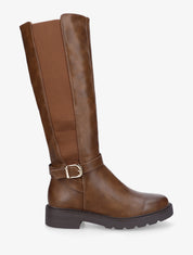 Bottes élastiquées à sangle - Camel foncé - 1