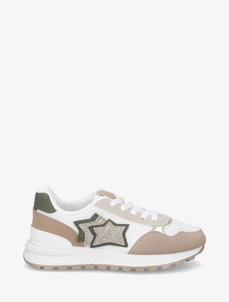 Baskets à étoiles pailletées - Beige - 5