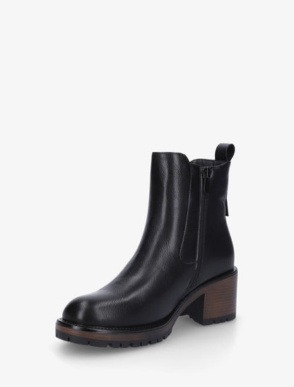 Bottines élastiquées à talon - Noir - 3