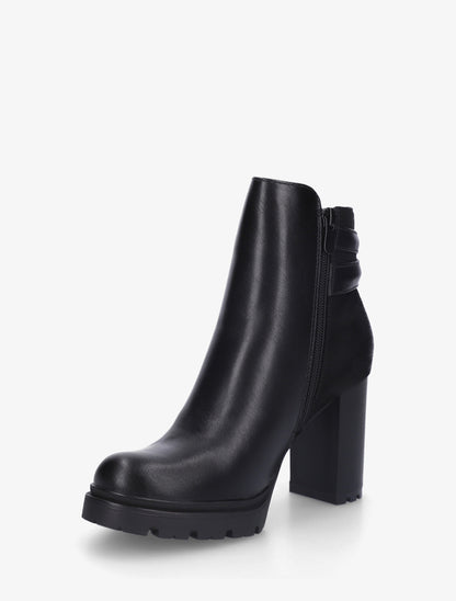 Bottines à talon et boucles - Noir - 3