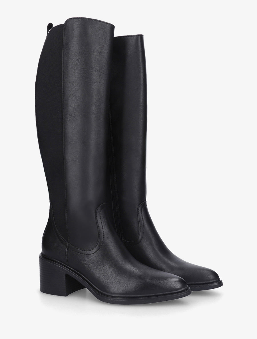 Bottes en simili à bouts pointus - Noir - 4