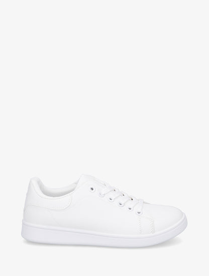 Baskets classiques en simili - Blanc - 1
