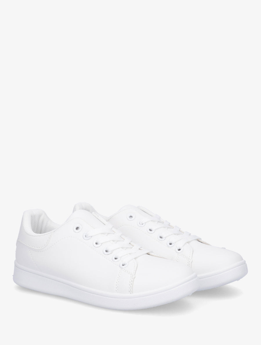 Baskets classiques en simili - Blanc - 4