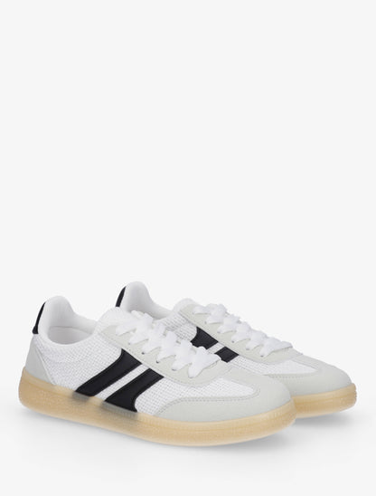 Baskets en toile et suédine - Gris clair - 4