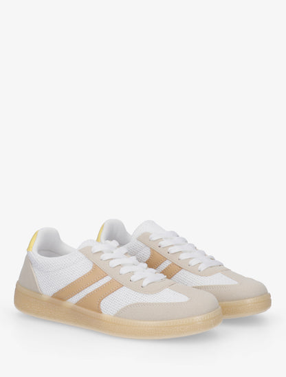 Baskets en toile et suédine - Blanc - 4