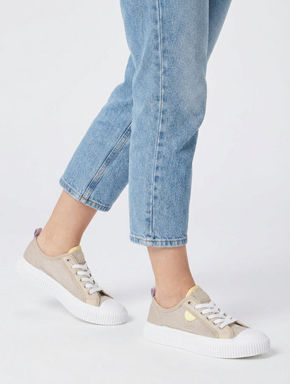 Tennis basic in tessuto traforato - Beige
