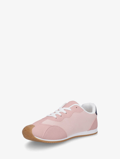 Sneakers texturés effet nubuck - Rose - 3