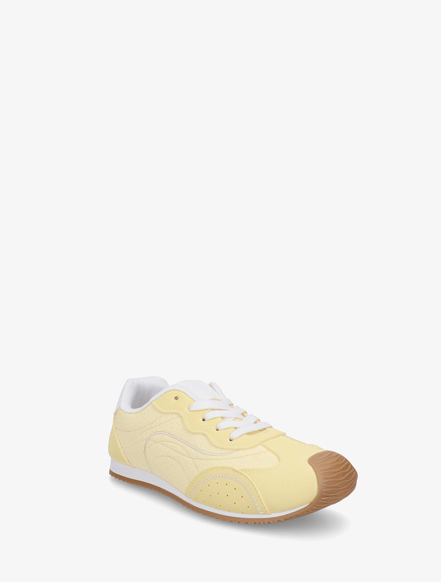 Sneakers texturés effet nubuck - Jaune - 2