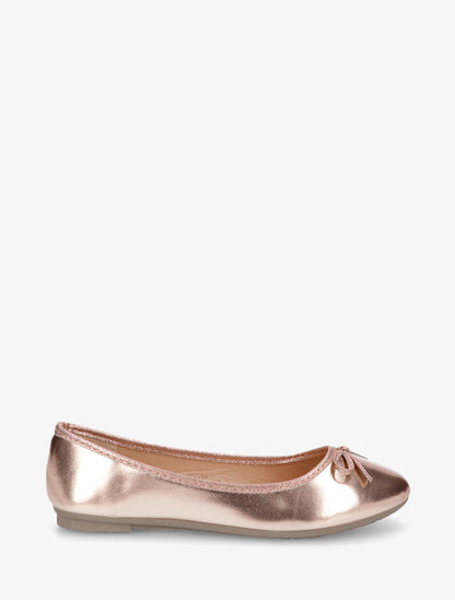 Ballerines en simili nacré noeud irisé - Rose gold - 1