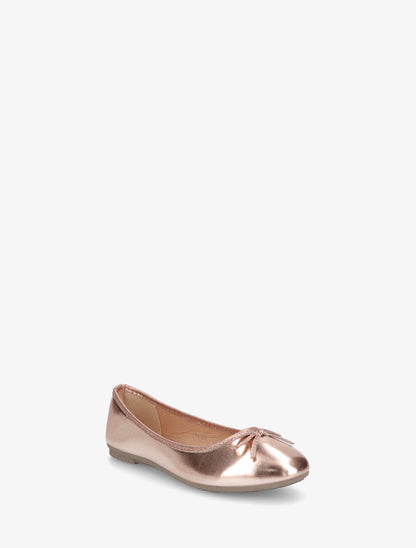 Ballerines en simili nacré noeud irisé - Rose gold - 2