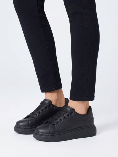 Sneakers casual in similpelle - Nero