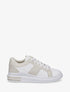 Sneakers perforées en simili - Beige - 1
