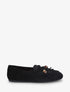Mocassins en suédine à franges et perles - Noir - 1