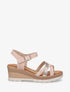 Sandales compensées brides croisées - Rose - 1