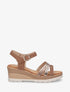 Sandales compensées brides croisées - Taupe - 5