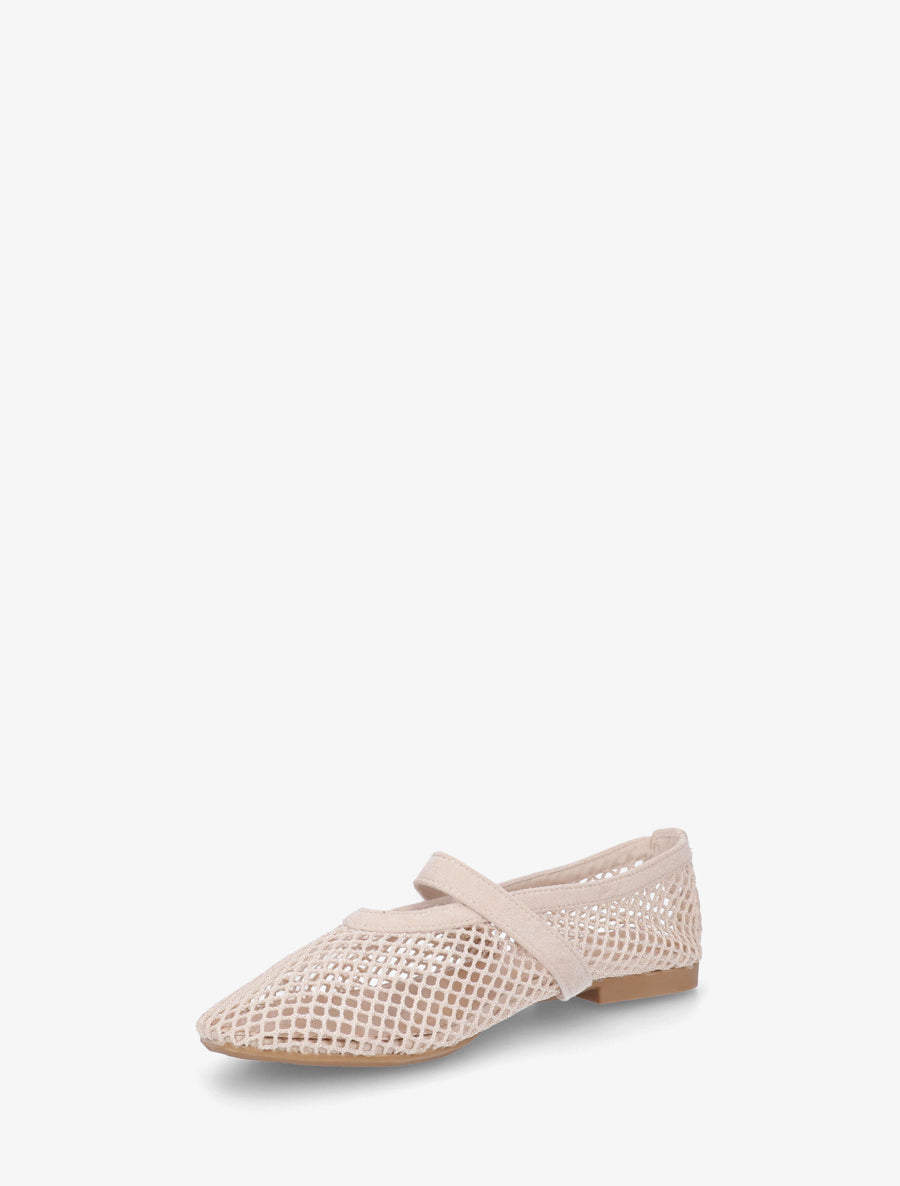 Ballerines en résille style babies - Beige - 3