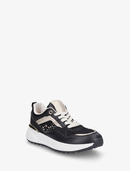 Baskets à empiècements crochet - Noir - 2