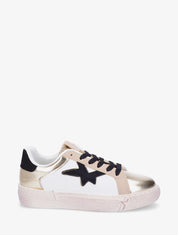 Sneakers en simili à motif étoile - Or - 1