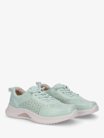 Baskets ajourées à motif fantaisie - Vert d&