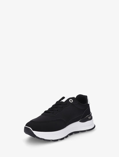 Baskets en simili et bandes contrastantes - Noir - 3