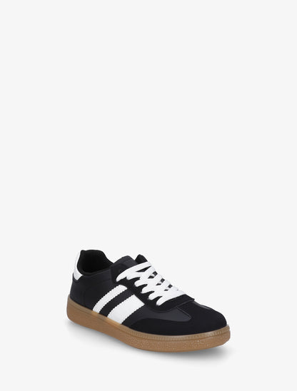 Sneakers à bandes contrastantes - Noir - 2