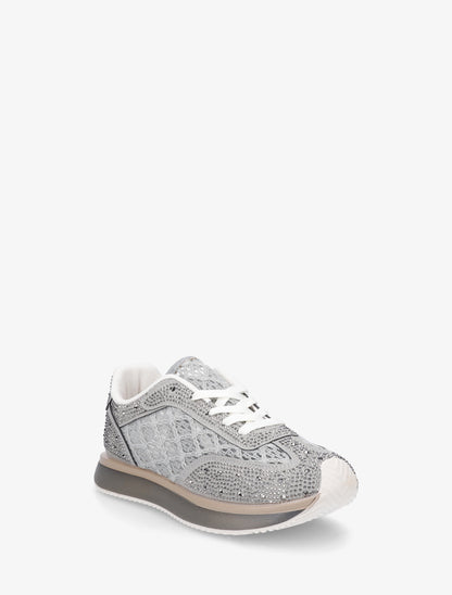 Baskets brodées à strass - Vert de gris - 2
