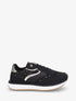 Sneakers en simili à motif pâquerettes - Noir - 1