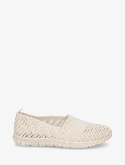 Slip-on en maille - Beige - 1