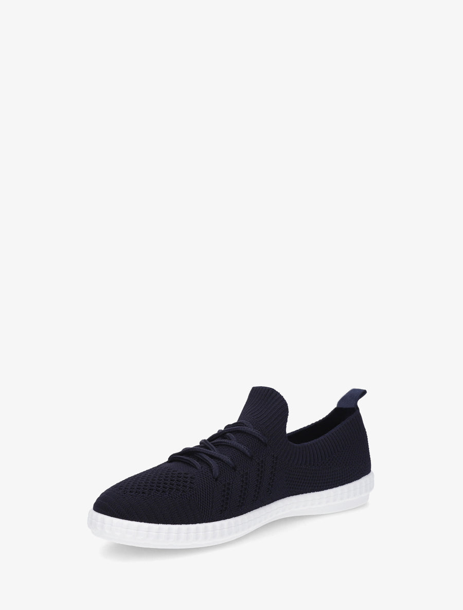 Tennis en tissu ajouré - Bleu nuit - 3