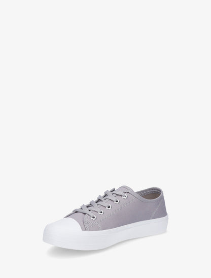 Tennis unis en toile - Gris - 3